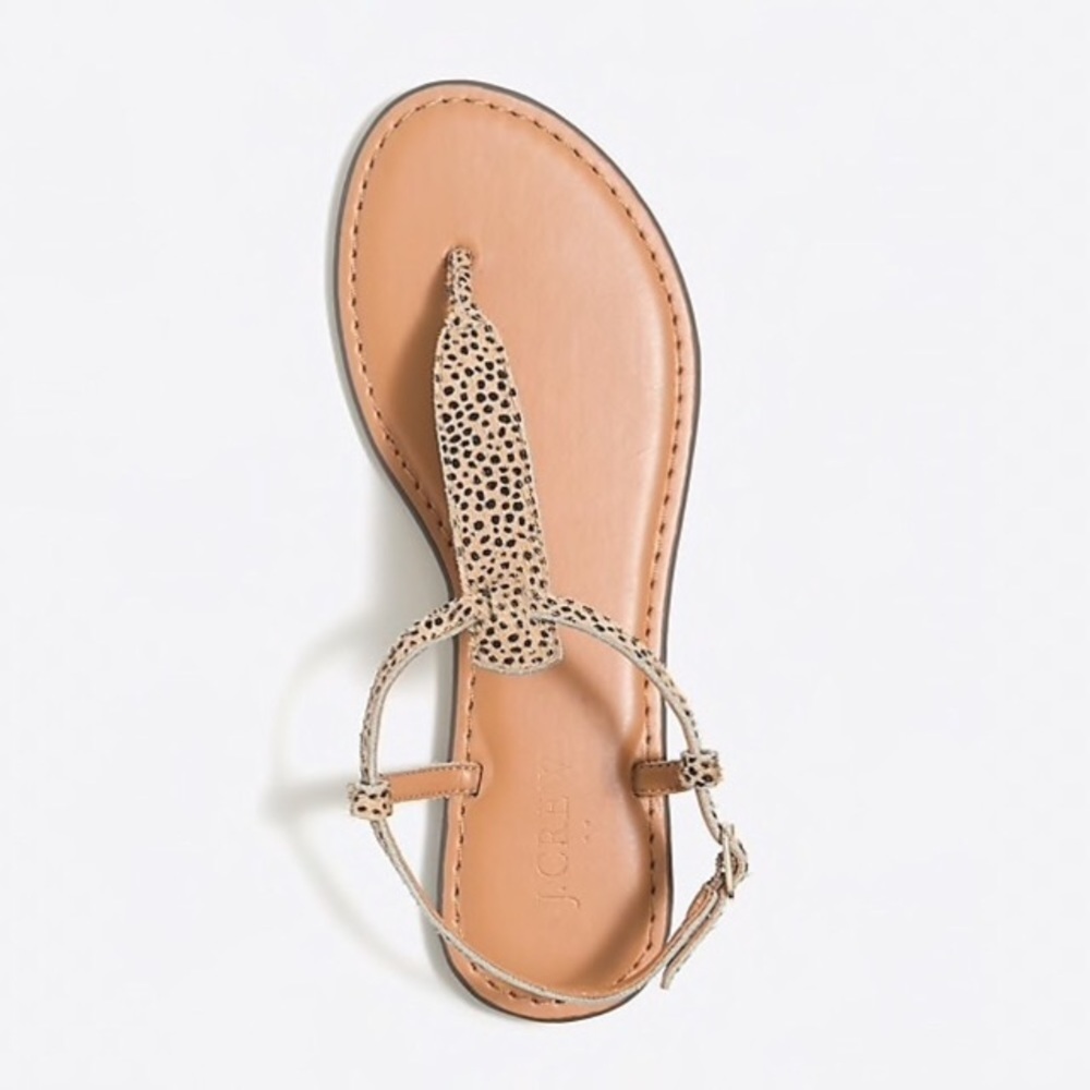 J.crew Calf hair T-strap sandals
Size 7